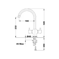 TEKA Stainless Steel Sink Faucet Rotating GO 915 3/8”-1/2”EASY