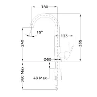 TEKA Stainless Steel Sink Faucet Rotating IN 915 1/2’’EASY Chrome