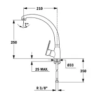 TEKA Stainless Steel Sink Faucet Rotating MN 1/2’’EASY Chrome