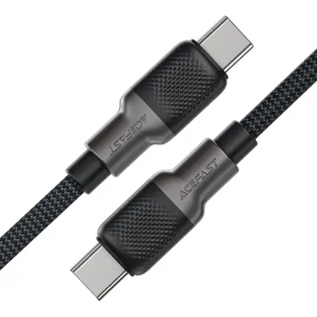 Data Cable Acefast C10-03  Metallic USB-C to USB-C 60W 20V/3A Braided Black 1.2m