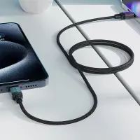 Data Cable Acefast C9-03  Metallic USB-C to USB-C 60W 20V/3A Braided Black 1.2m