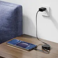  Charging Data Cable Acefast C3-03 USB-C to USB-C Retractable 3A 60W Black 0.8m