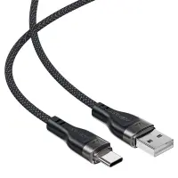 Data Cable Acefast C11-04 Metallic USB-A  to USB-C 3A Magnetic Braid Black 1.2m
