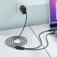 Data Cable Acefast C5-11 Metallic USB-C to 2xUSB-C 100W 20V/5A Braided Black 1.2m