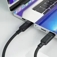 Data Cable Acefast C5-11 Metallic USB-C to 2xUSB-C 100W 20V/5A Braided Black 1.2m