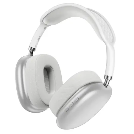 Wireless Stereo Headphone Hoco ESD15 Cool Shadow V5.3 400mAh 12h Use Time with Micro SD, Microphone and AUX Ports Silver