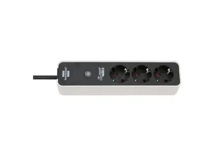Brennenstuhl Power Strip with 3 Suko Input Ports Wifi Remote Control Compatible with Alexa and Google Assistant Cable 1.5 m Black - White