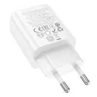 Travel Charger Hoco N63 Gentle Dual Port 30W USB-C and USB-A 5V 3.0A White