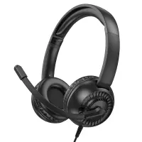 Stereo Headphones Hoco W112 Pure 3.5mm with Microphone 1.8m Black