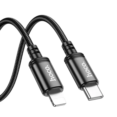 Data Cable Hoco X89 Wind USB-C to Lightning Braided 2m Black