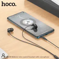 Hands Free Hoco DM38 Believer Earphones Stereo 3.5mm with Microphone 1.2m Black