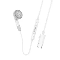 Hands Free Hoco DM53 Unilateral Earphones Stereo USB-C  with Microphone and Operation Control Button 1.2m White Compatible with all Devices