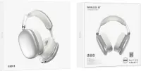 Wireless Stereo Headphone Hoco ESD15 Max Shadow V5.3 400mAh with Micro SD, Microphone and AUX ports Silver