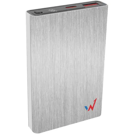 Power Bank Wonder WX10M 10000mAh Ultra Mini with USB-A and USB-C Output LED Battery Display Gray
