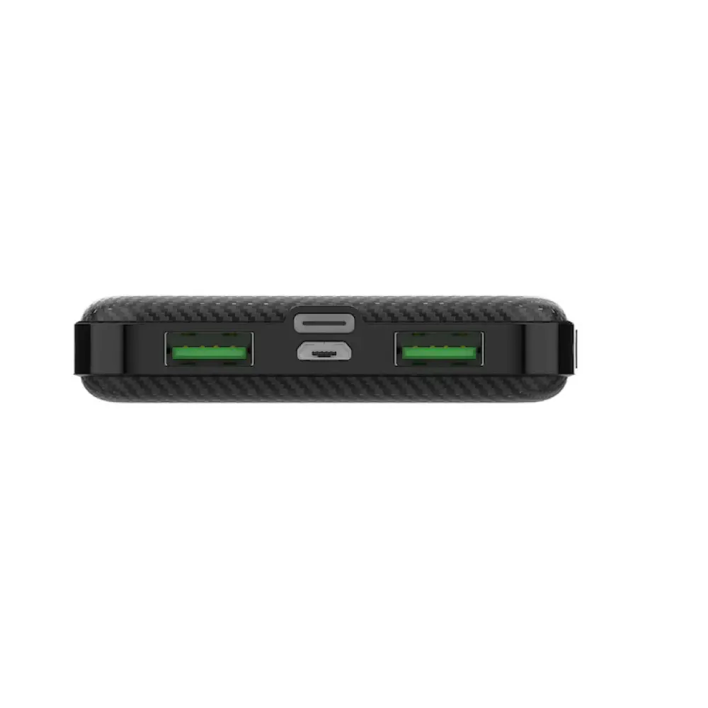 Power Bank Wonder WX10C Slim 10000mAh 20W with 2 x USB-A and 1 x USB-C Output Black