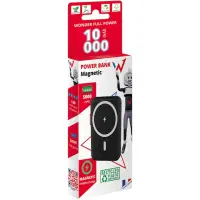 Power Bank Wonder WX10MAG 10000mAh with 1 x USB-C Output and Wireless Charging 15W Black