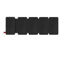 Solar Power Bank Wonder WX10S 10000mAh with 5 Solar Panels, 2 x USB-A and 1 x USB-C Output and Flashlight Black