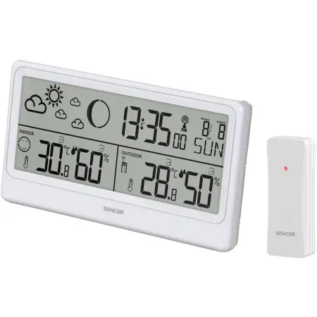 Weather Station - Clock - Alarm Clock Sencor SWS 3600 with Wireless Sensor and LCD Screen