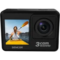 Action Camera Sencor 3CAM 4K60WRD 5k 30Fps 750 mAh 2" and 1.3" TFT Display and Waterproof Case