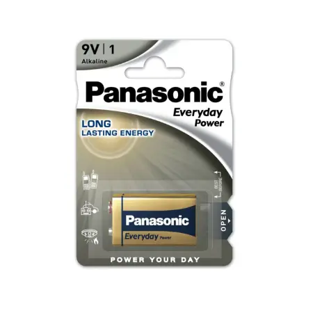 Battery Alkaline Panasonic Alcaline Everyday Power 6LF22EPS 9V Pcs. 1
