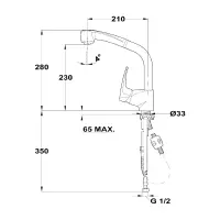 TEKA Stainless Steel Sink Faucet Rotating MB-2 3/8" Pull Out 40931802