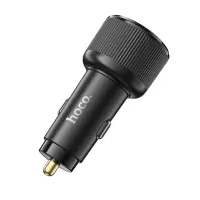 Car Charger Hoco NZ17 Avant-garde Triple Ports 1xUSB-A and 2xUSB-C 75W PD+QC Black