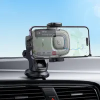 Car Mount Hoco HW32 Crown with Wireless Charger up to 15W 4.5"-7" Black