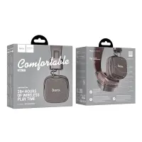 Wireless Stereo Headphone Hoco W56 Earl V5.4 250mAh with AUX and Microphone Dark Brown