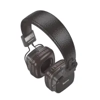 Wireless Stereo Headphone Hoco W56 Earl V5.4 250mAh with AUX and Microphone Dark Brown