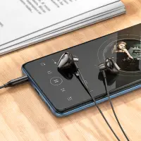 Hands Free Hoco M125 Smart Earphones Stereo 3.5mm with Microphone and Operation Control Button 1.2m Black