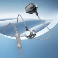 Hands Free Hoco M125 Smart Earphones Stereo 3.5mm with Microphone and Operation Control Button 1.2m Metal Grey