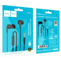 Hands Free Hoco M124 Wide Earphones Stereo 3.5mm with Microphone and Operation Control Button 1.2m Black