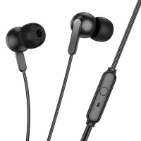 Hands Free Hoco M124 Wide Earphones Stereo 3.5mm with Microphone and Operation Control Button 1.2m Black