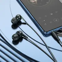 Hands Free Hoco M124 Wide Earphones Stereo 3.5mm with Microphone and Operation Control Button 1.2m Black