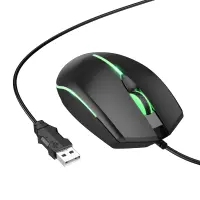 Wired Gaming Mouse Hoco GM37 Wonderful 4 Buttons with Lighting 2400 DPI Black