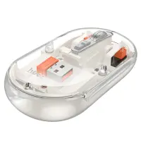 Bluetooth Mouse Hoco GM35 General Wireless with 5 Buttons DPI 1600 Transparent White