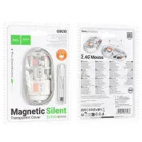 Bluetooth Mouse Hoco GM35 General Wireless with 5 Buttons DPI 1600 Transparent White