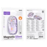 Bluetooth Mouse Hoco GM35 General Wireless with 5 Buttons DPI 1600 Transparent Purple