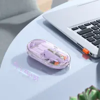 Bluetooth Mouse Hoco GM35 General Wireless with 5 Buttons DPI 1600 Transparent Purple
