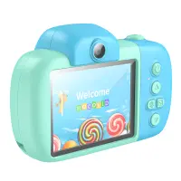 Hoco DV201 Dual Lens Kids Camera 2.4" IPS HD Screen 600mAh Support Memory Card up to 32G Blue