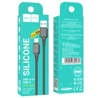 Data Cable Hoco X101 Assistant USB-A  to USB-C 3A  Black 1m
