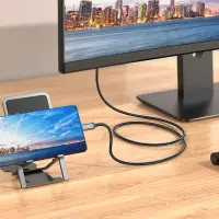 Data Cable Hoco UA27 Type-C to HDMI 4K 30Hz 2m Braided Black