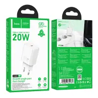 Travel Charger Hoco N60 Gentle Single Port 20W USB-C 5V 3.0A White
