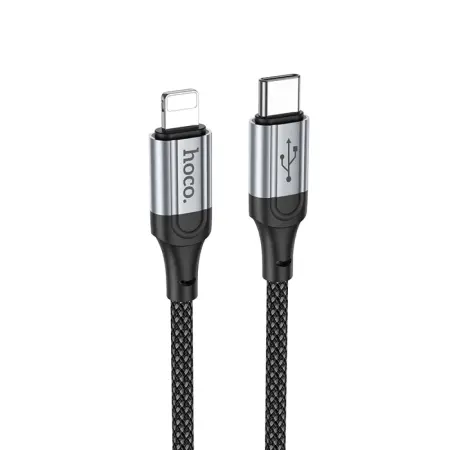 Data Cable Hoco X102 Fresh USB-C to Lightning 27W Braided 1m Black