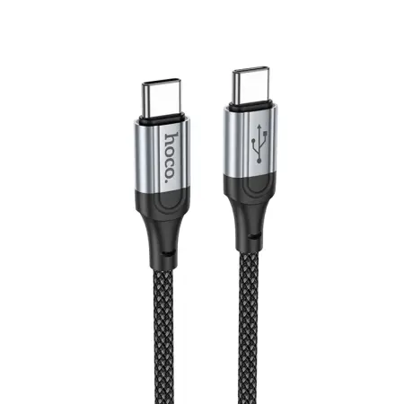 Data Cable Hoco X102 Fresh USB-C to USB-C 60W Braided 1m Black
