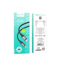 Data Cable Hoco X102 Fresh USB-C to USB-C 60W Braided 1m Black