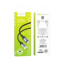 Data Cable Hoco X102 Fresh USB-A  to USB-C 3A Braided 1m Black