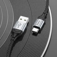 Data Cable Hoco X102 Fresh USB-A  to USB-C 3A Braided 1m Black