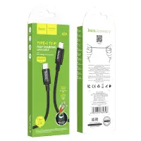 Data Cable Hoco X89 Wind USB-C  to Lightning 2.4A Braided 1m Black