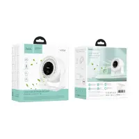 Hoco HX66 Desktop Fan 3000mAh 5 Airflow Speeds with LED Display White